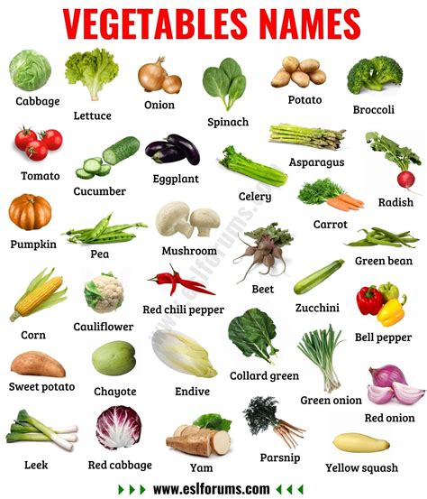 lista de legumes